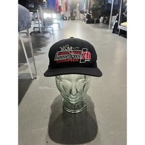 Vintage 90s Mark Mcgwire Single Season Home Run Champion Black Snap Back Hat OS